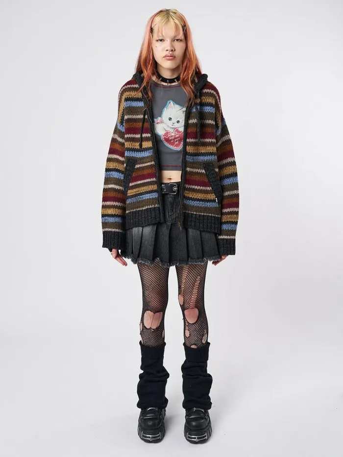 Clothing Jacky Oversized Knitted ZipUp Hoodie Minga London Jackets