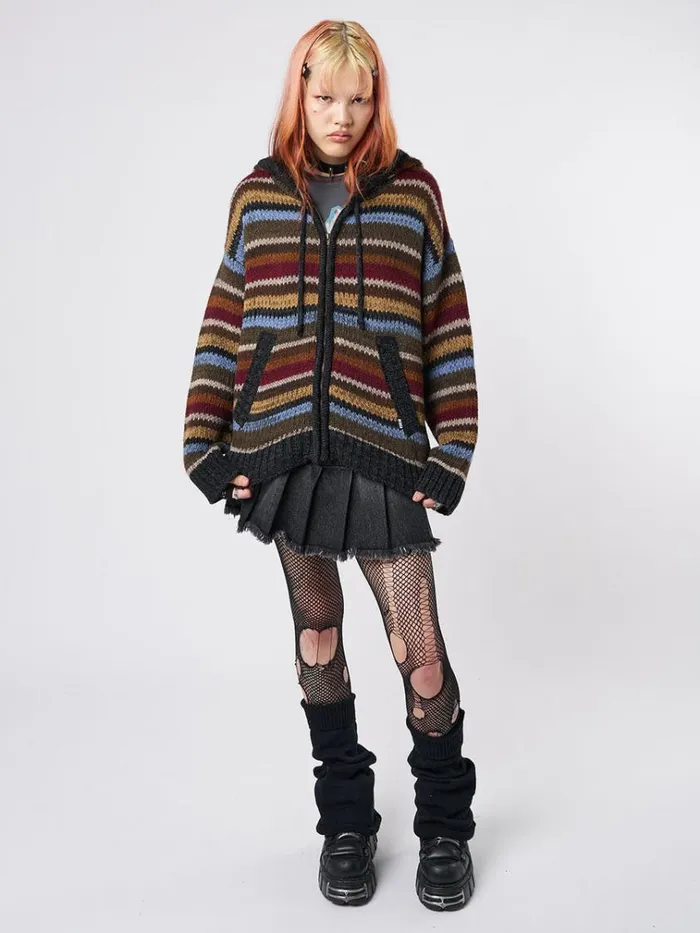 Clothing Jacky Oversized Knitted ZipUp Hoodie Minga London Jackets
