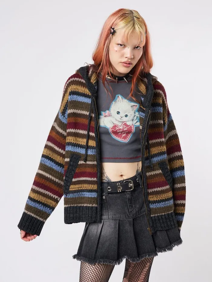 Clothing Jacky Oversized Knitted ZipUp Hoodie Minga London Jackets