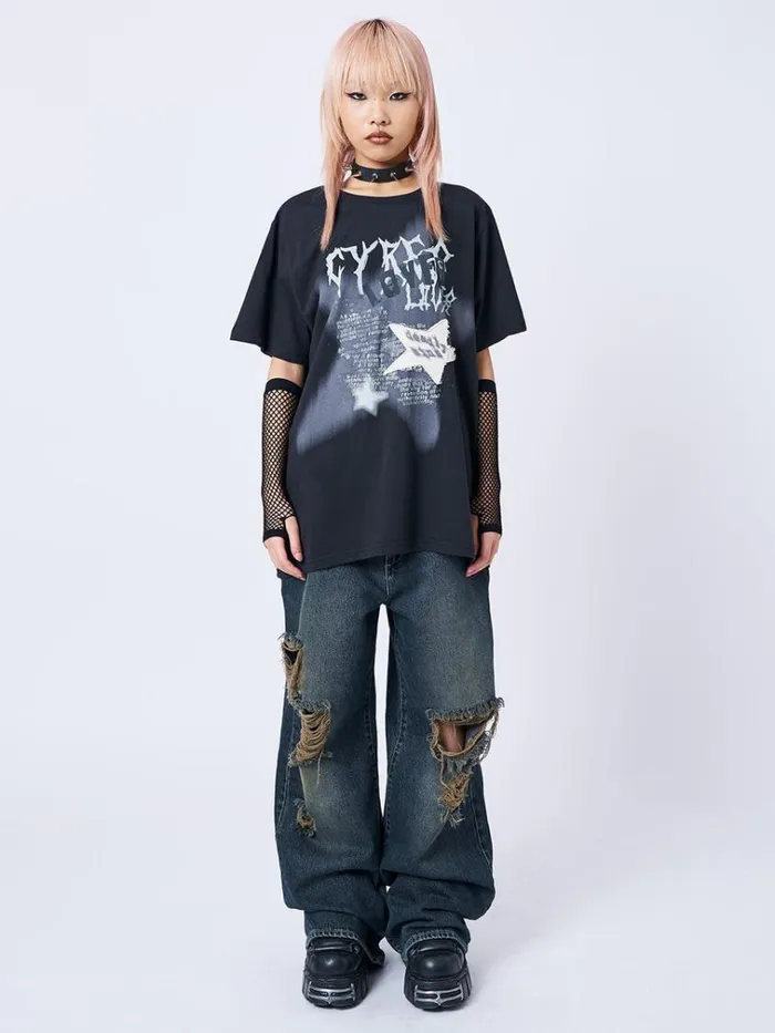 Clothing Lost Lover Black Graphic Tshirt Minga London Graphic Tees