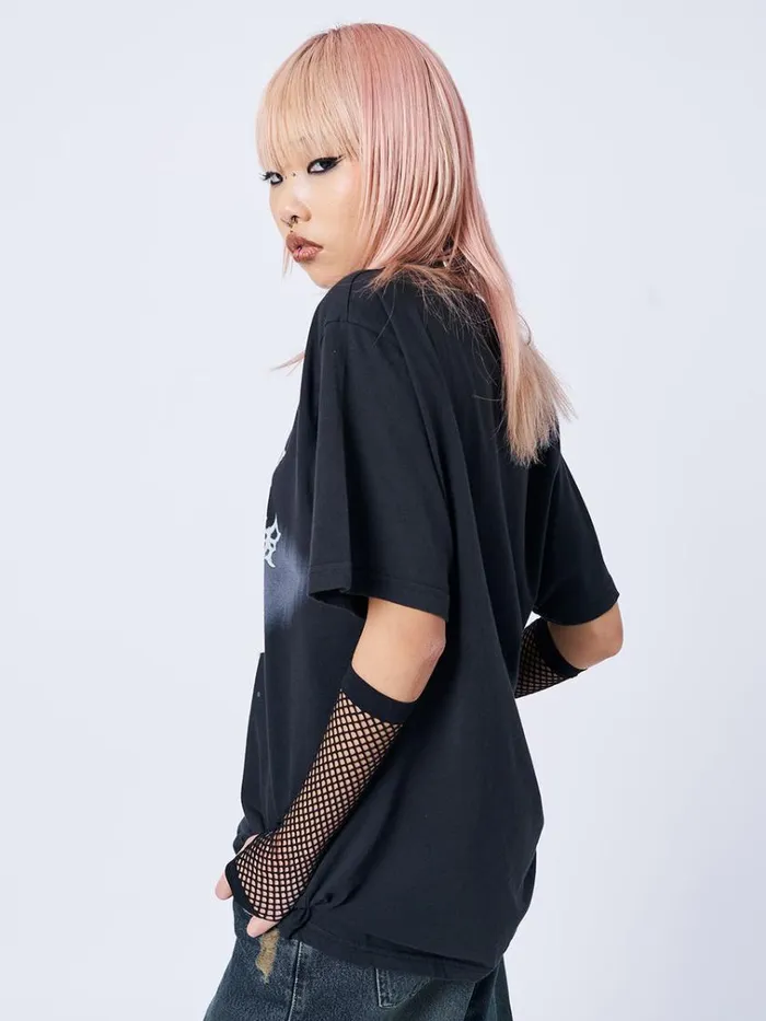 Clothing Lost Lover Black Graphic Tshirt Minga London Graphic Tees