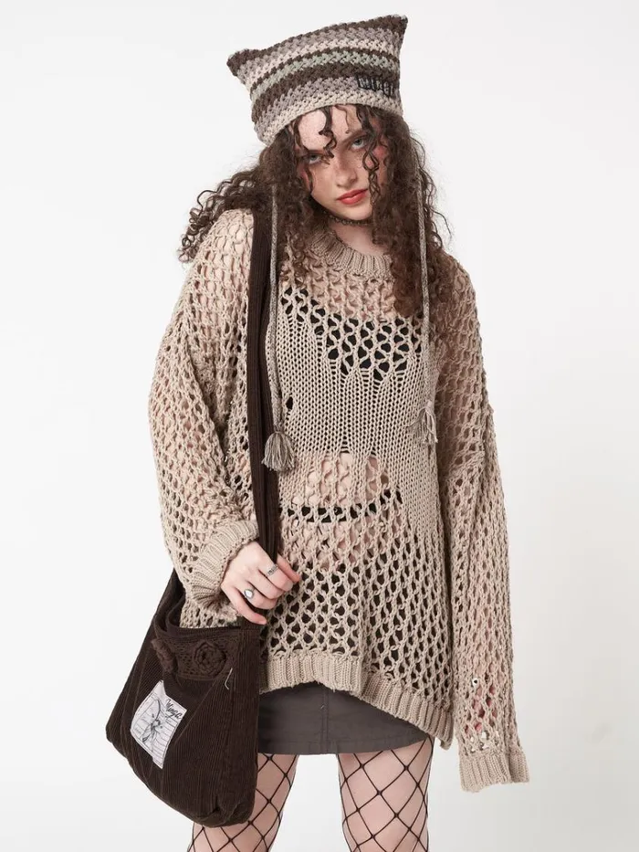 Clothing Metamorphosis Open Knit Jumper Minga London Sweaters