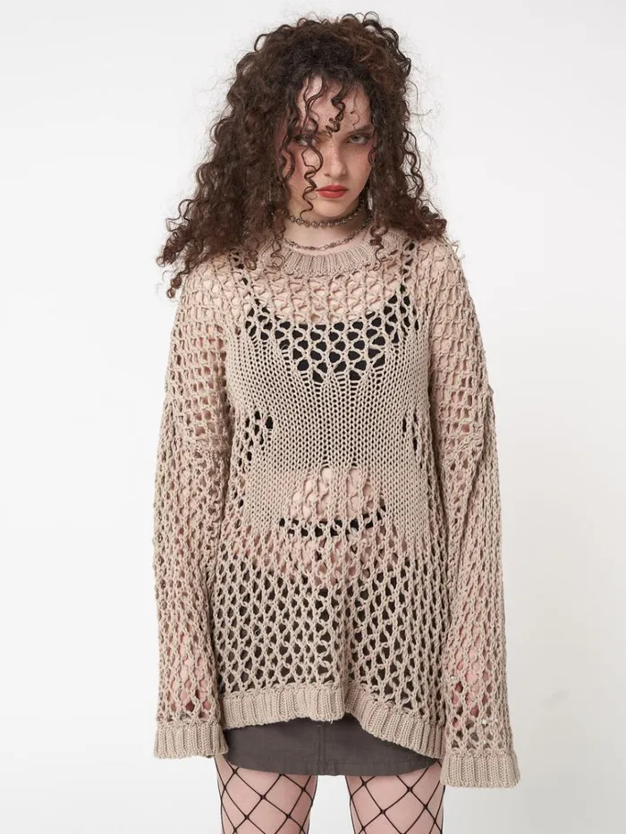 Clothing Metamorphosis Open Knit Jumper Minga London Sweaters