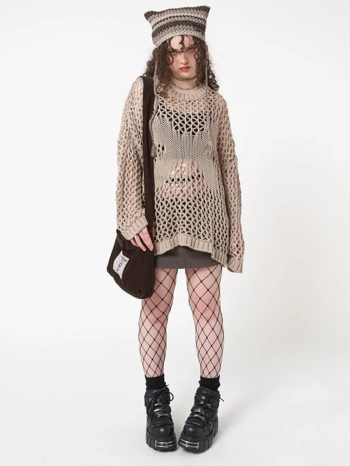 Clothing Metamorphosis Open Knit Jumper Minga London Sweaters