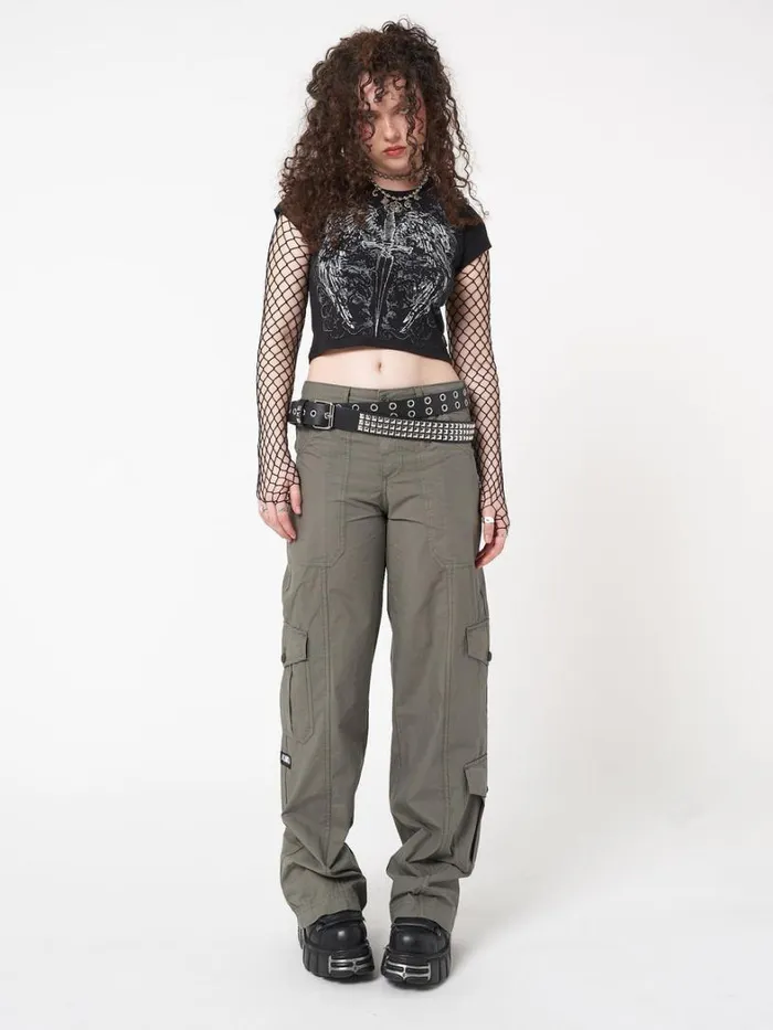 Clothing Minga London Cargo Cleo Green Y2k Cargo Pants