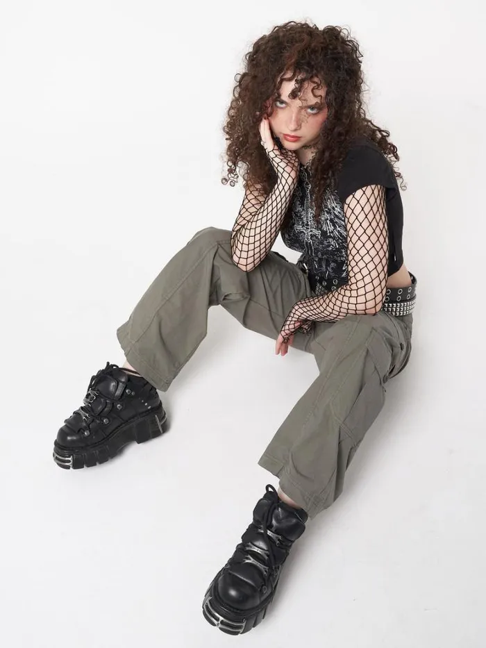 Clothing Minga London Cargo Cleo Green Y2k Cargo Pants