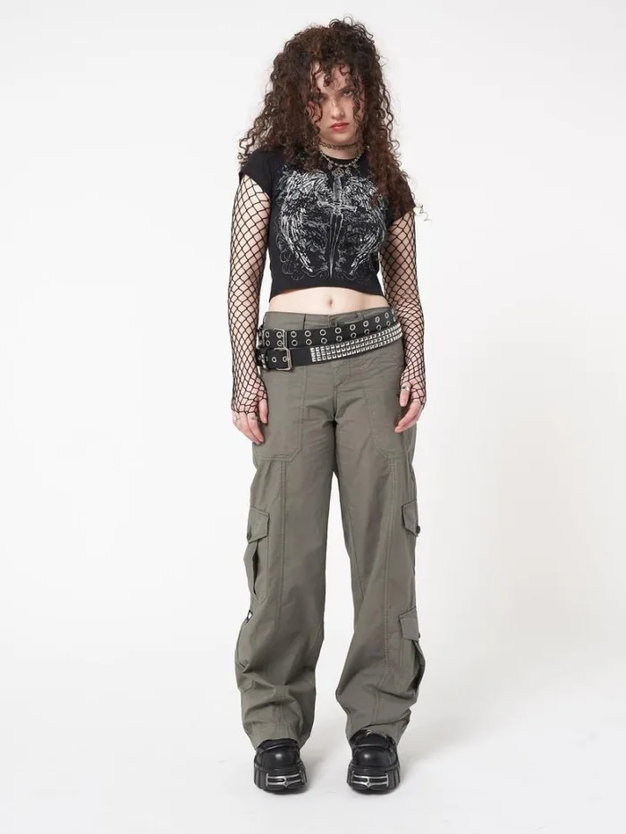 Clothing Minga London Cargo Cleo Green Y2k Cargo Pants
