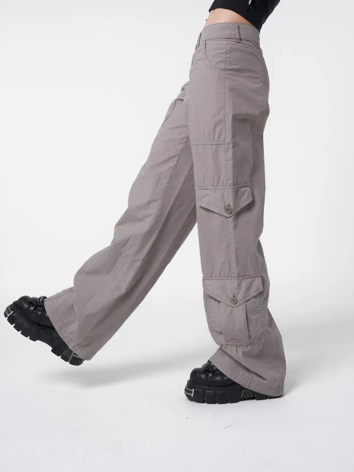 Clothing Minga London Cargo Cleo Grey Y2k Cargo Pants
