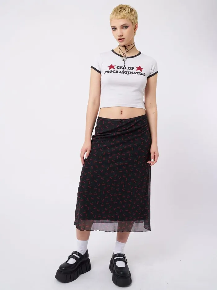 Clothing Minga London Crop Tops CEO Of Procrastinating Baby Tee