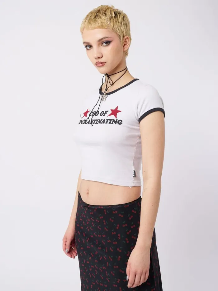 Clothing Minga London Crop Tops CEO Of Procrastinating Baby Tee