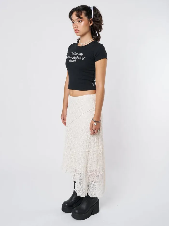 Clothing Minga London Crop Tops Internet Brain Black Baby Tee