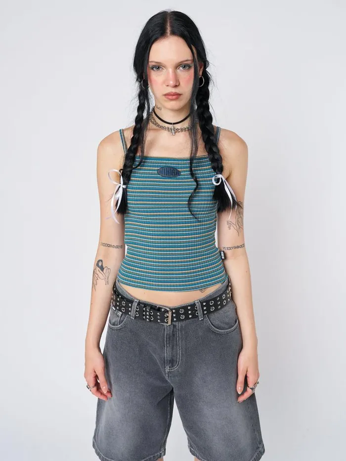 Clothing Minga London Crop Tops Marina Striped Cami Top
