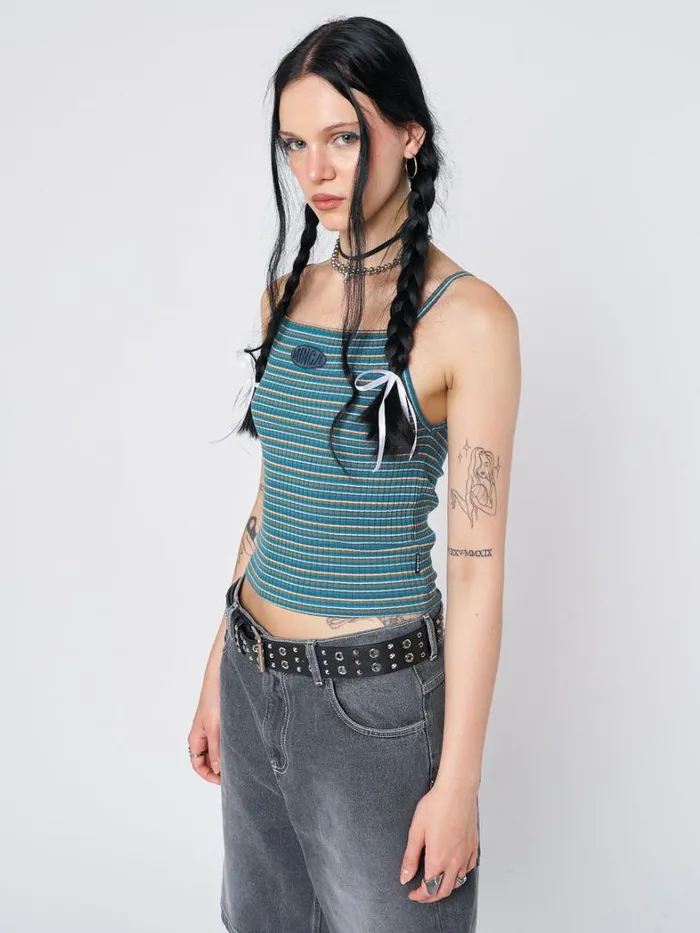 Clothing Minga London Crop Tops Marina Striped Cami Top