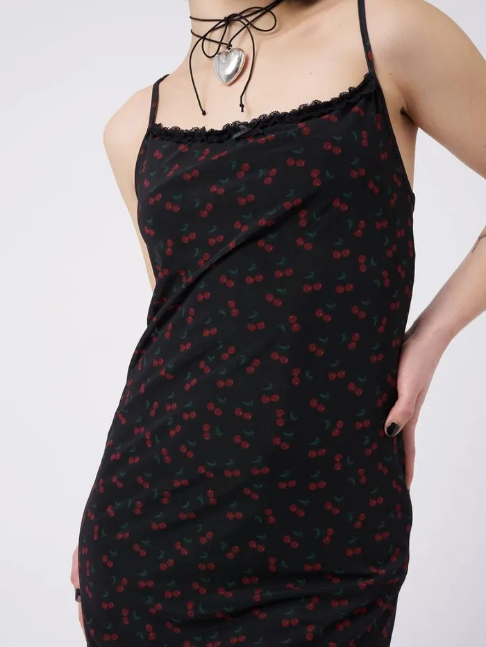 Clothing Minga London Dresses Cherry Cola Mesh Maxi Dress