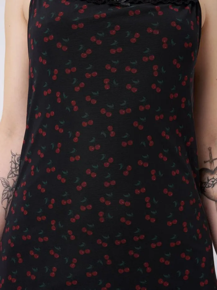 Clothing Minga London Dresses Cherry Cola Mesh Maxi Dress
