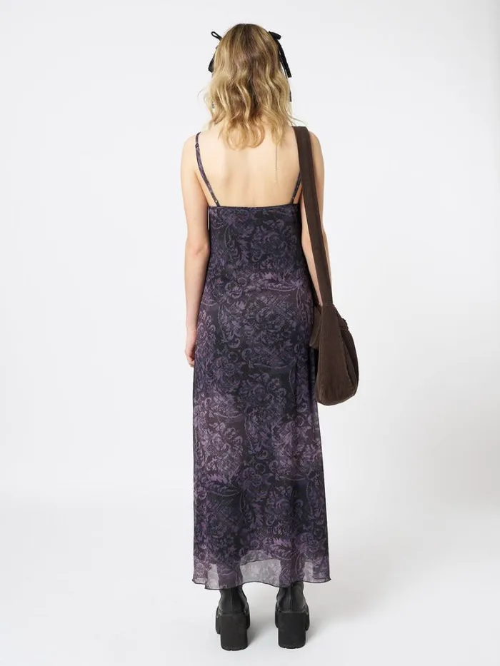 Clothing Minga London Dresses Dark Renaissance Mesh Maxi Dress