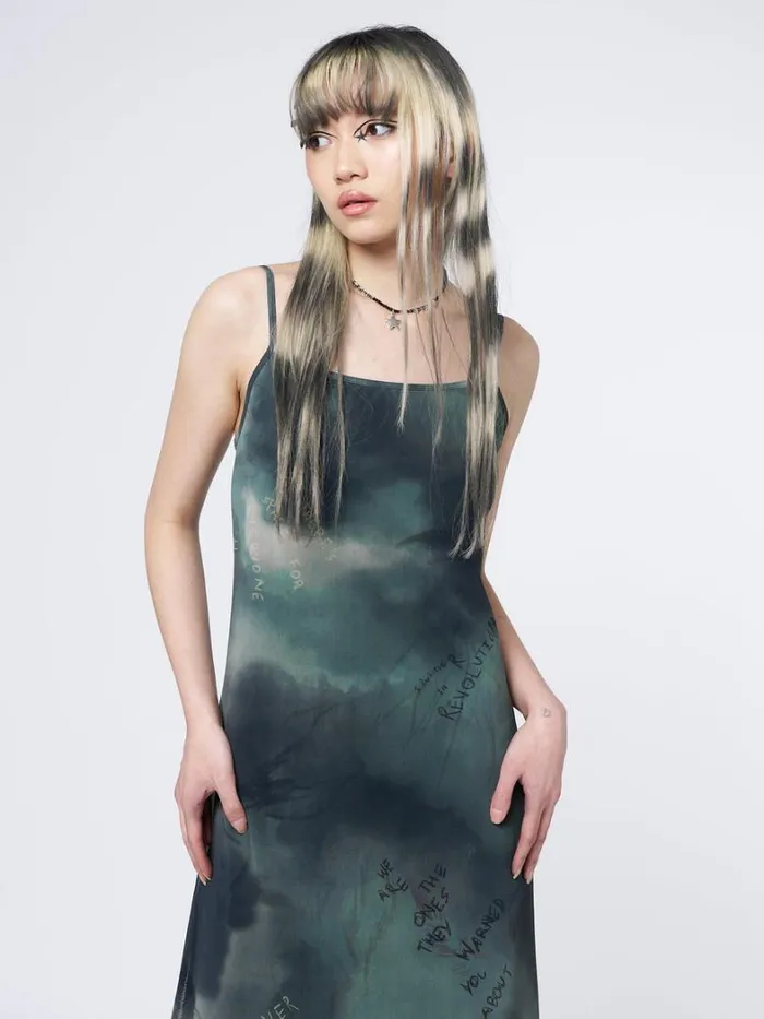 Clothing Minga London Dresses Eden Green Mesh Maxi Dress