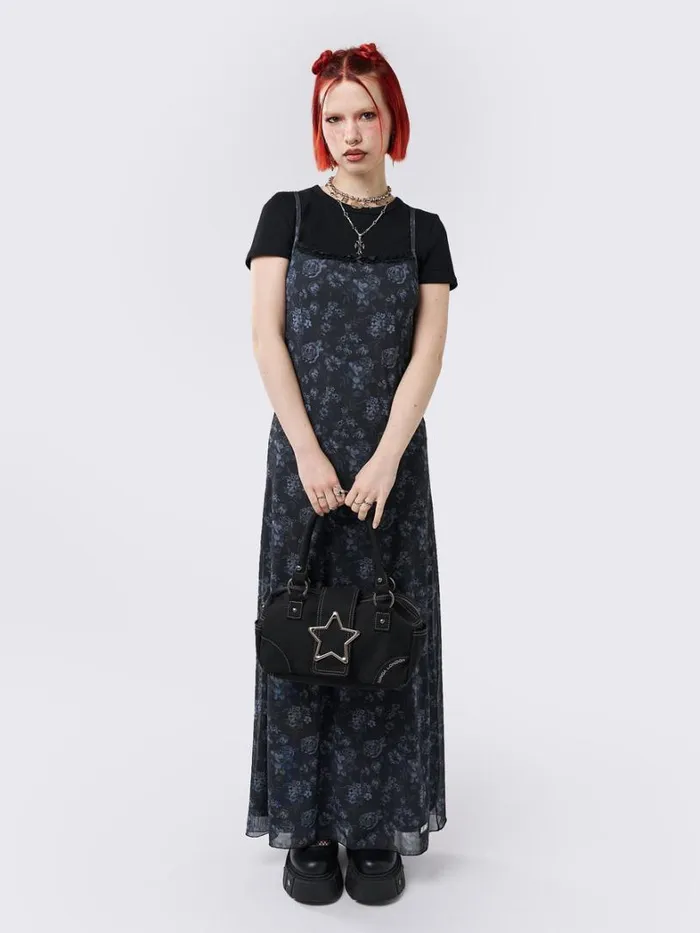 Clothing Minga London Dresses Isadora Floral Mesh Maxi Dress