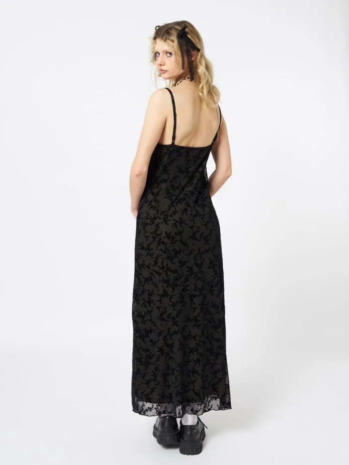 Clothing Minga London Dresses Titania Black Mesh Maxi Dress