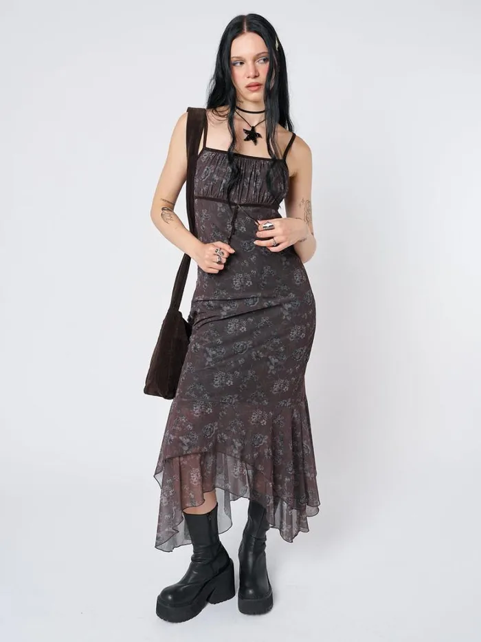 Clothing Minga London Dresses Zelda Floral Layered Maxi Dress