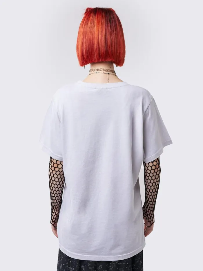 Clothing Minga London Graphic Tees Cautious Kitty Graphic Tshirt