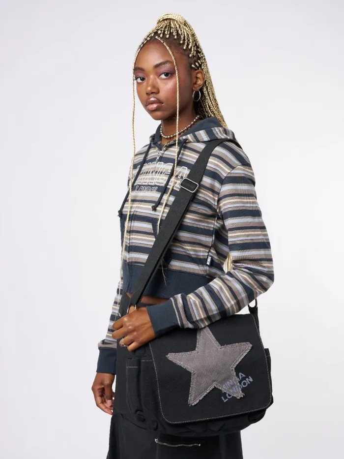 Clothing Minga London Jackets Deba Striped Zip Up Hoodie