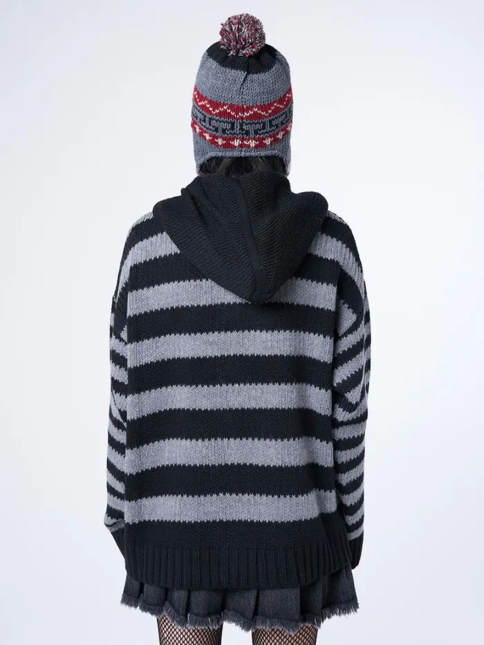 Clothing Minga London Jackets Hazardous Oversized Knitted ZipUp Hoodie