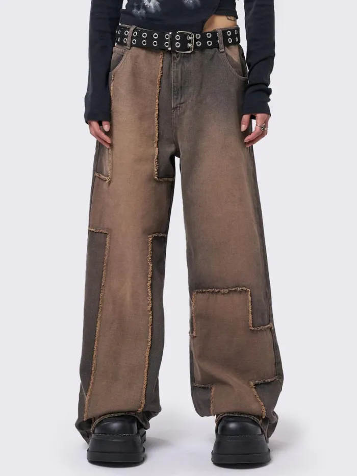 Clothing Minga London Jeans Blake Cross Patch Baggy Jeans