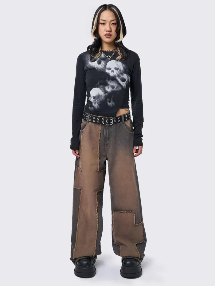 Clothing Minga London Jeans Blake Cross Patch Baggy Jeans