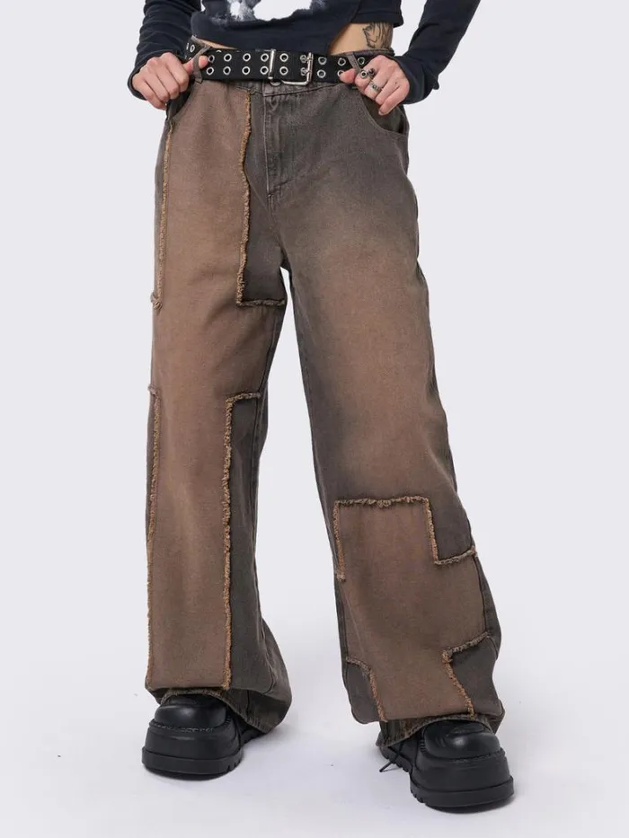 Clothing Minga London Jeans Blake Cross Patch Baggy Jeans