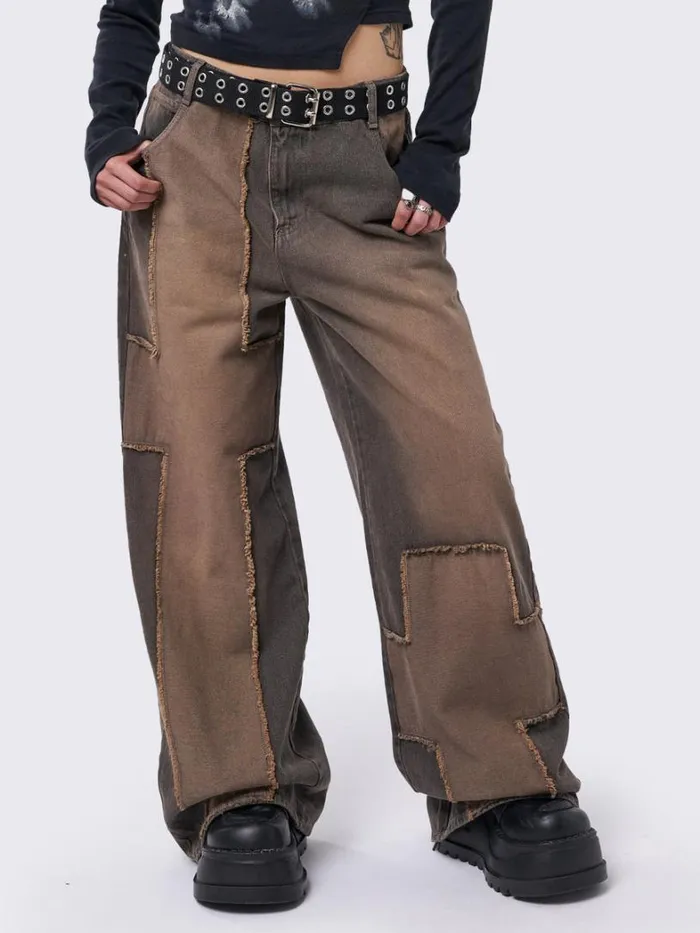 Clothing Minga London Jeans Blake Cross Patch Baggy Jeans