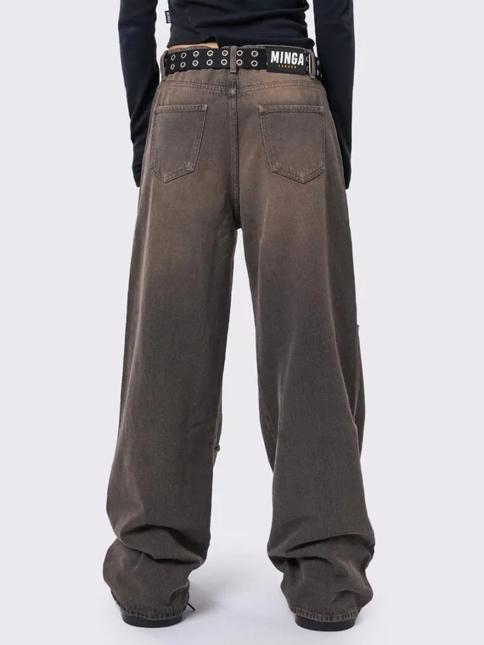 Clothing Minga London Jeans Blake Cross Patch Baggy Jeans