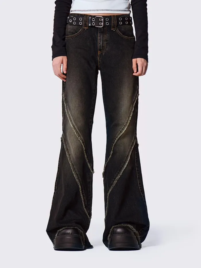 Clothing Minga London Jeans Marla Black Distressed Pocket Jeans