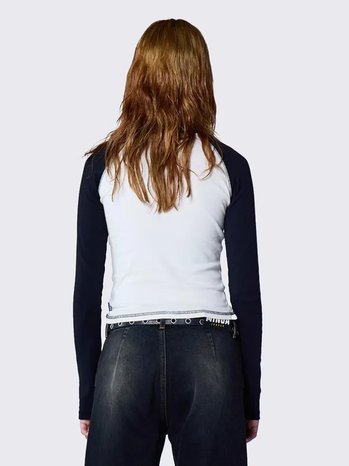 Clothing Minga London Long Sleeve Tops Cute As Hell Graphic Raglan Top