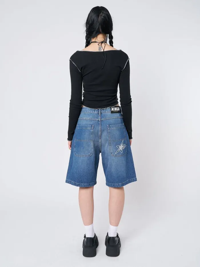 Clothing Minga London Shorts Naida Star Blue Jorts