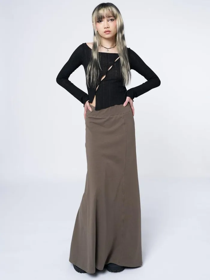 Clothing Minga London Skirts Aria Green Lined Maxi Skirt