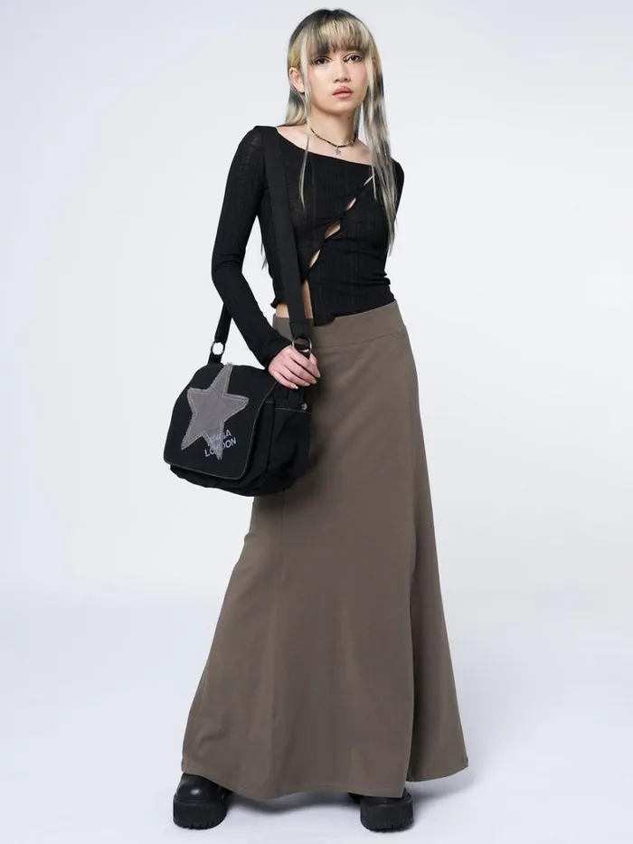 Clothing Minga London Skirts Aria Green Lined Maxi Skirt