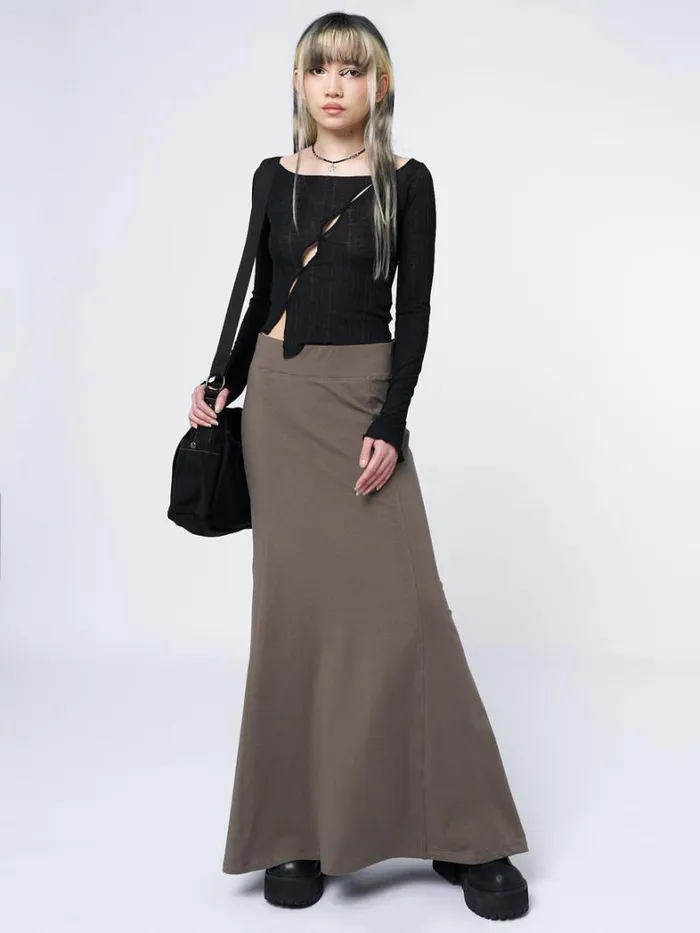 Clothing Minga London Skirts Aria Green Lined Maxi Skirt