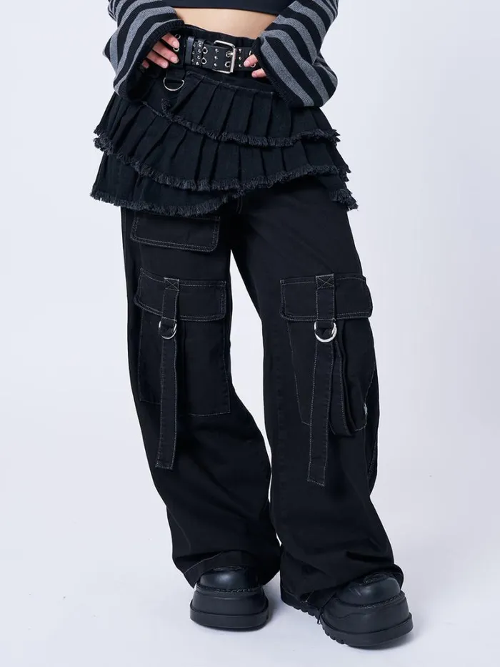 Clothing Minga London Skirts Azelia Black Pleated Mini Skirt
