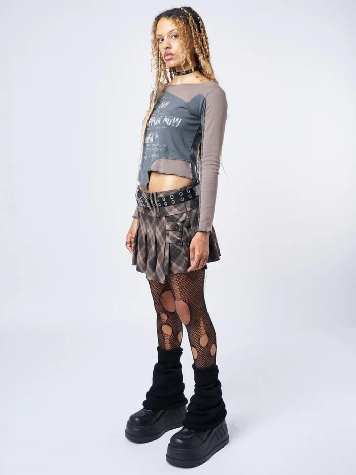 Clothing Minga London Skirts Gina Tartan Pleated Mini Skirt