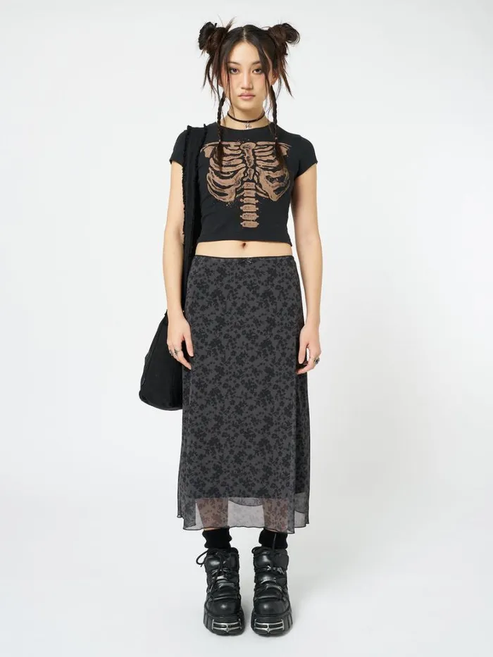 Clothing Minga London Skirts Hydra Floral Print Midi Skirt