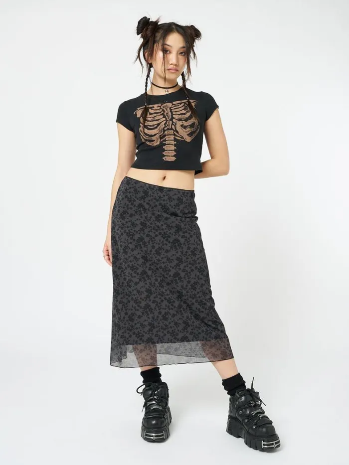 Clothing Minga London Skirts Hydra Floral Print Midi Skirt