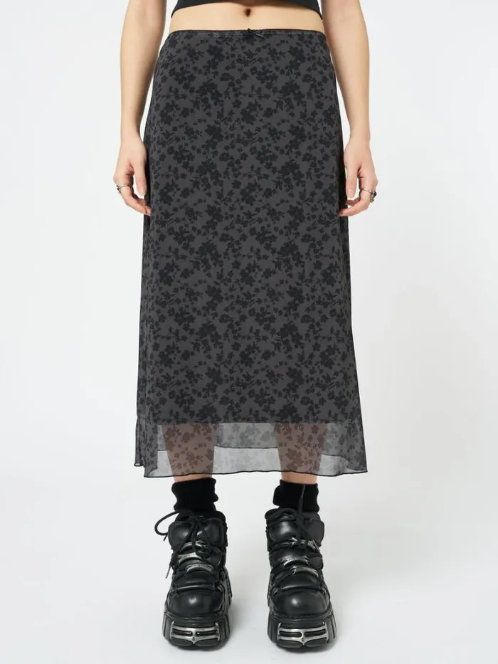Clothing Minga London Skirts Hydra Floral Print Midi Skirt
