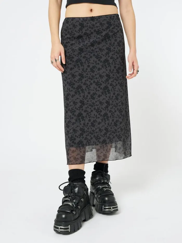 Clothing Minga London Skirts Hydra Floral Print Midi Skirt