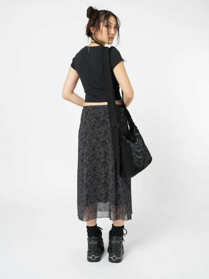 Clothing Minga London Skirts Hydra Floral Print Midi Skirt