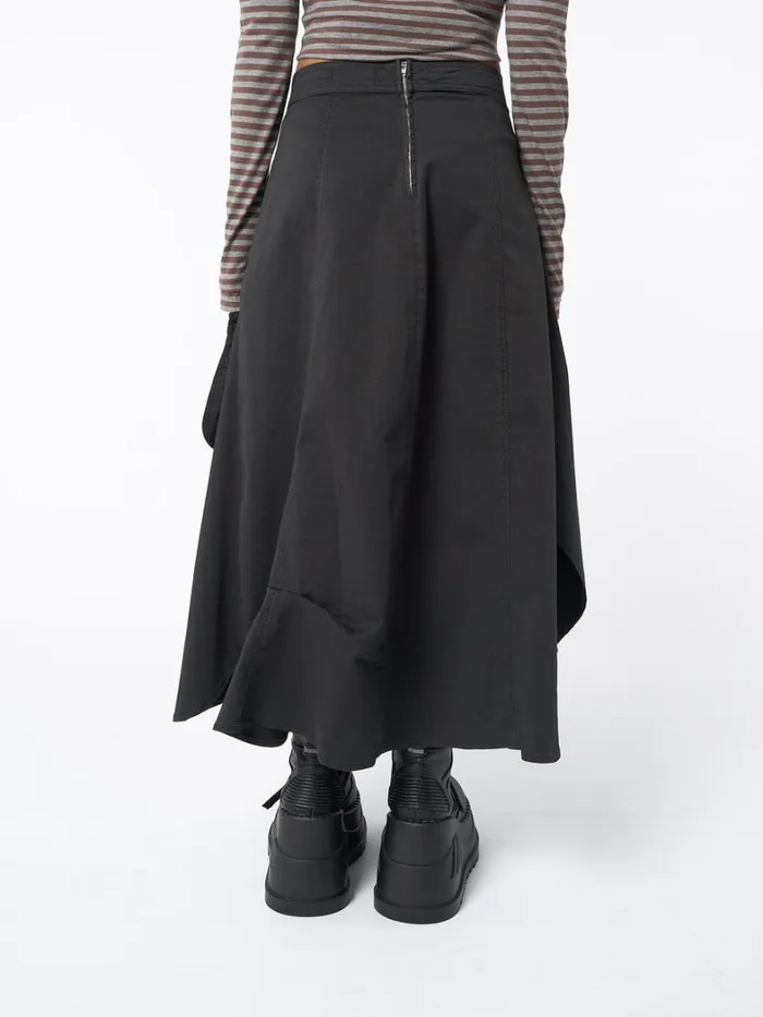 Clothing Minga London Skirts Lexi Black Tech Cargo Maxi Skirt