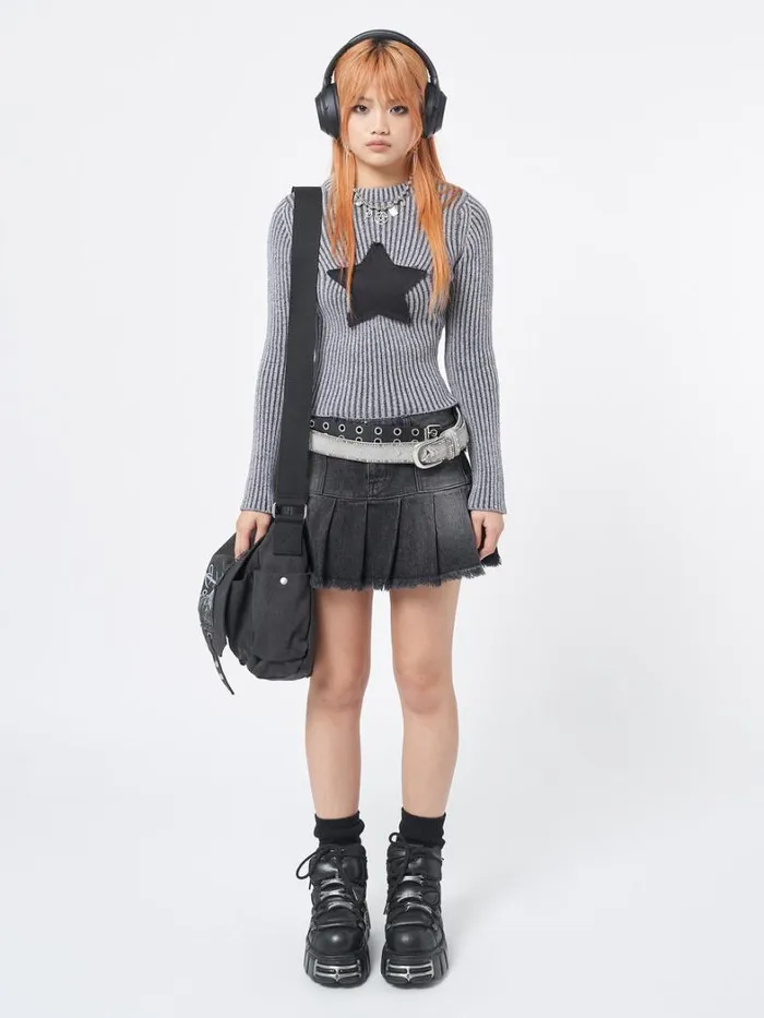 Clothing Minga London Skirts Nya Black Pleated Mini Skirt