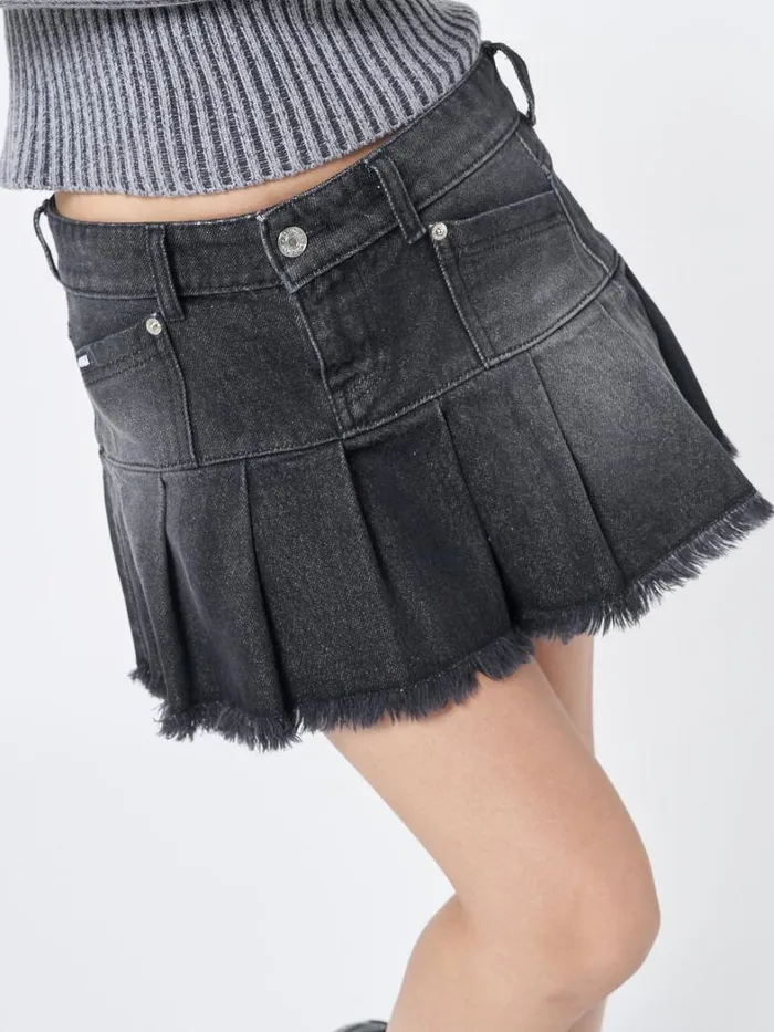 Clothing Minga London Skirts Nya Black Pleated Mini Skirt