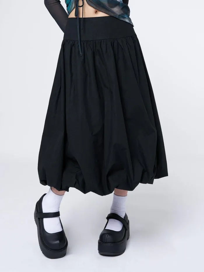 Clothing Minga London Skirts Suya Black Bubble Midi Skirt