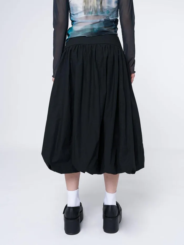 Clothing Minga London Skirts Suya Black Bubble Midi Skirt